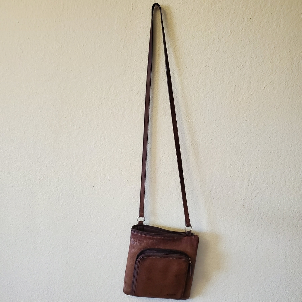 Fossil Dark Brown Crossbody